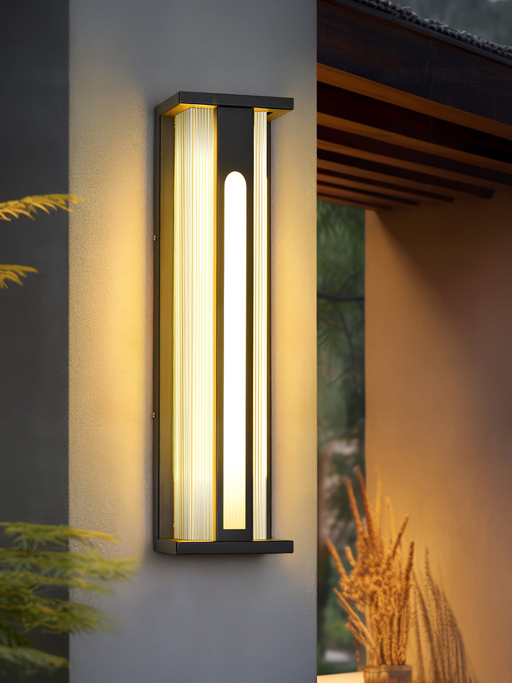 Bellamy Flair Outdoor Wall Lamp | Stainless Steel & Acrylic | Black & Translucent