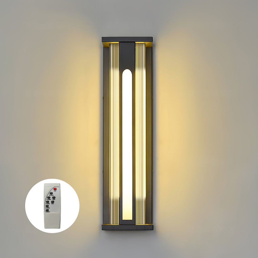 Bellamy Flair Outdoor Wall Lamp | Stainless Steel & Acrylic | Black & Translucent