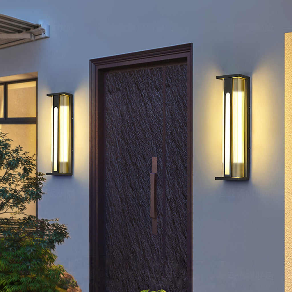 Bellamy Flair Outdoor Wall Lamp | Stainless Steel & Acrylic | Black & Translucent