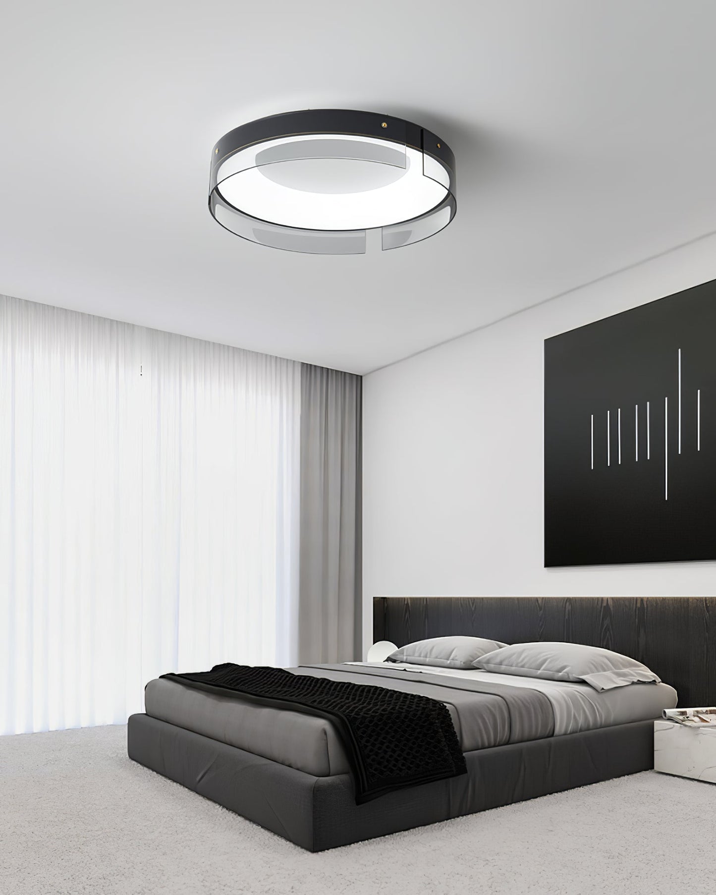 Bellatrix Ceiling Light | Brass Acrylic | Gold/Black