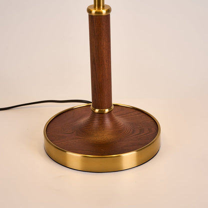 Belle Table Lamp | Wooden Base | Walnut & Gold