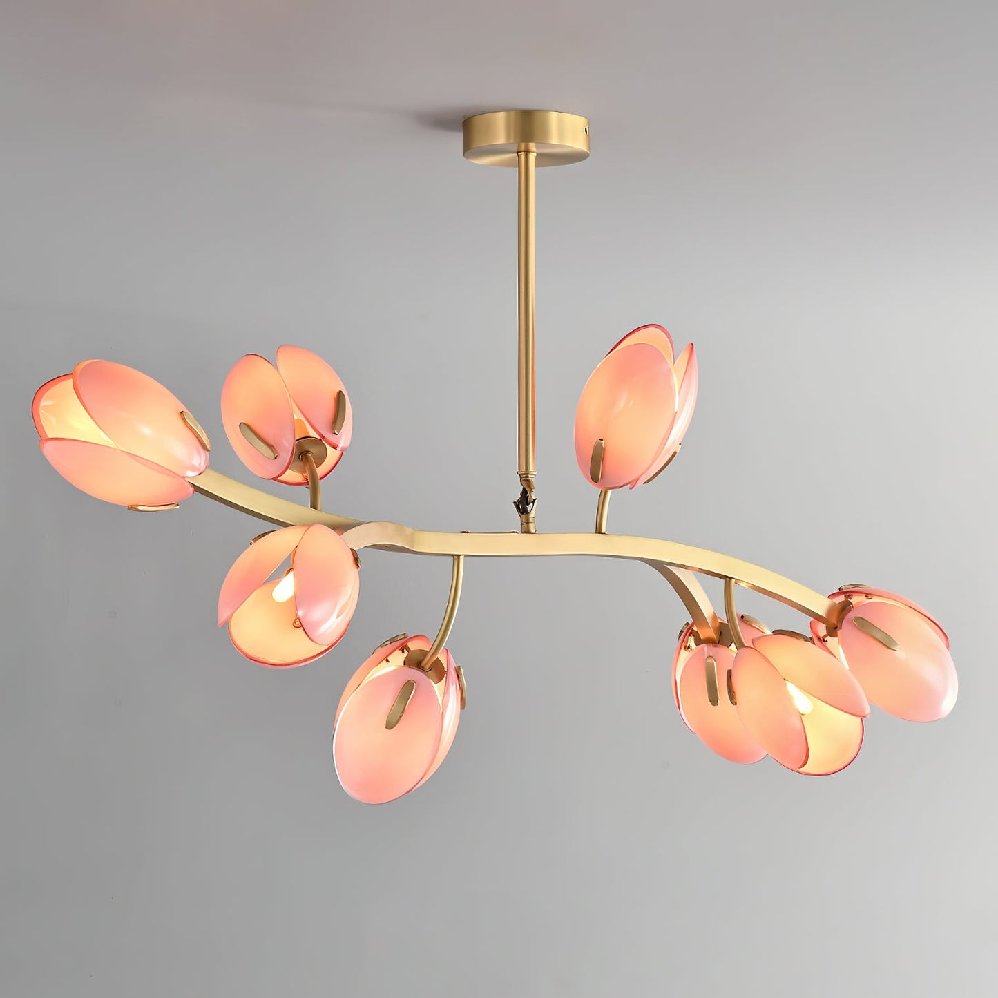 Belluno Chandelier | Brass & Opal Glass | 3, 5, or 8 Lights