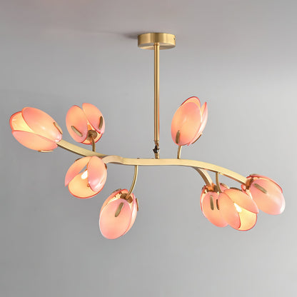 Belluno Chandelier | Brass & Opal Glass | 3, 5, or 8 Lights