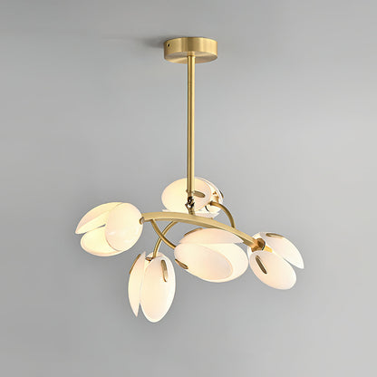 Belluno Chandelier | Brass & Opal Glass | 3, 5, or 8 Lights