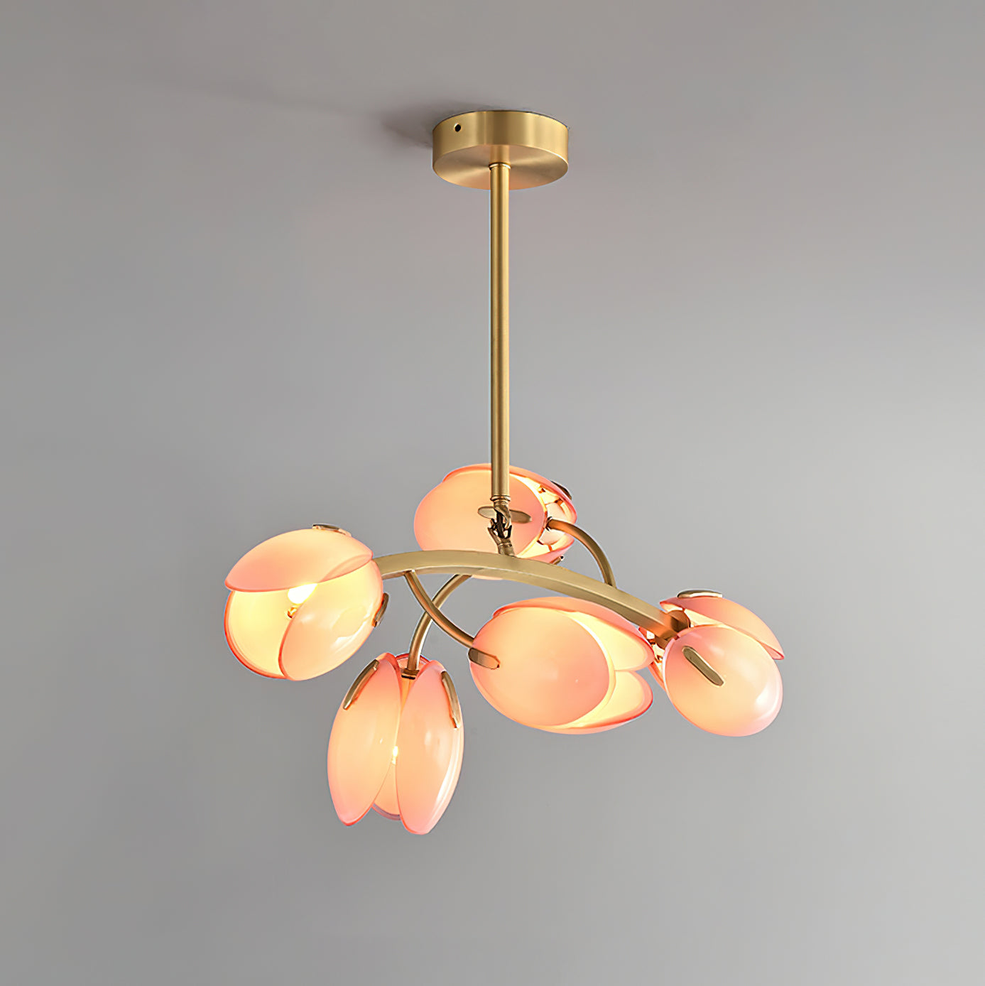 Belluno Chandelier | Brass & Opal Glass | 3, 5, or 8 Lights
