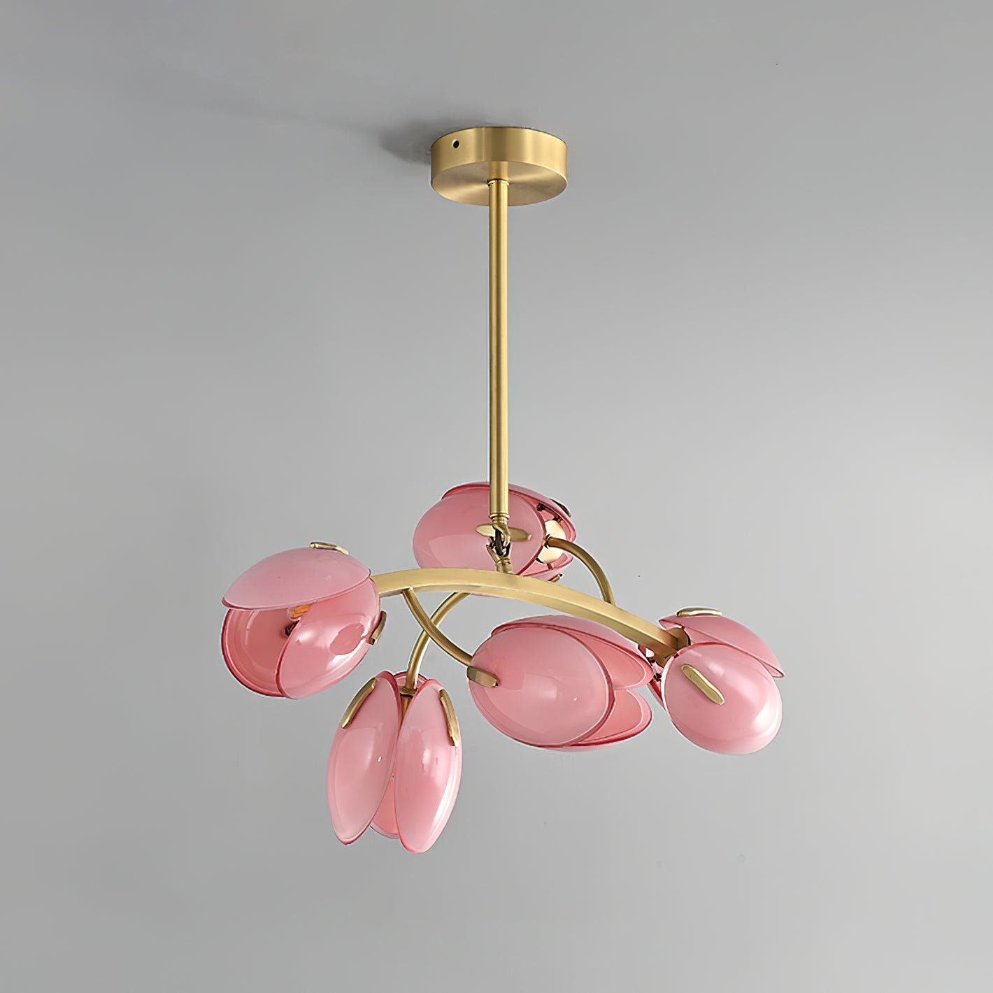 Belluno Chandelier | Brass & Opal Glass | 3, 5, or 8 Lights