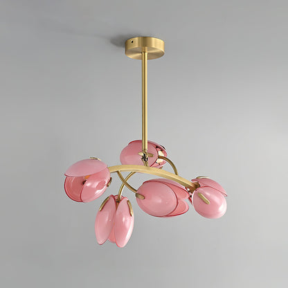 Belluno Chandelier | Brass & Opal Glass | 3, 5, or 8 Lights