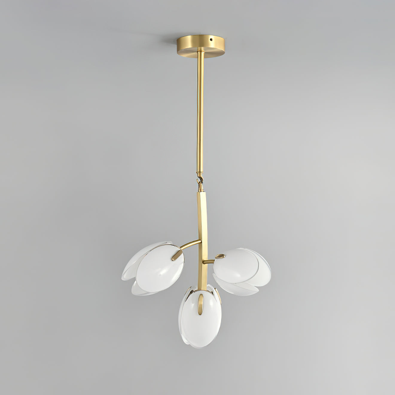 Belluno Chandelier | Brass & Opal Glass | 3, 5, or 8 Lights