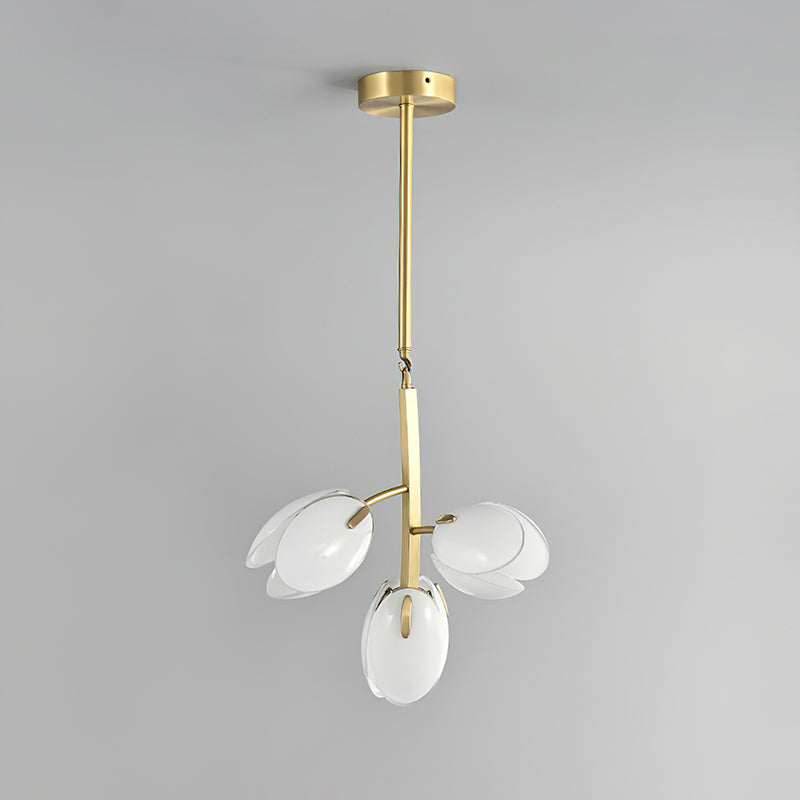 Belluno Chandelier | Brass & Opal Glass | 3, 5, or 8 Lights