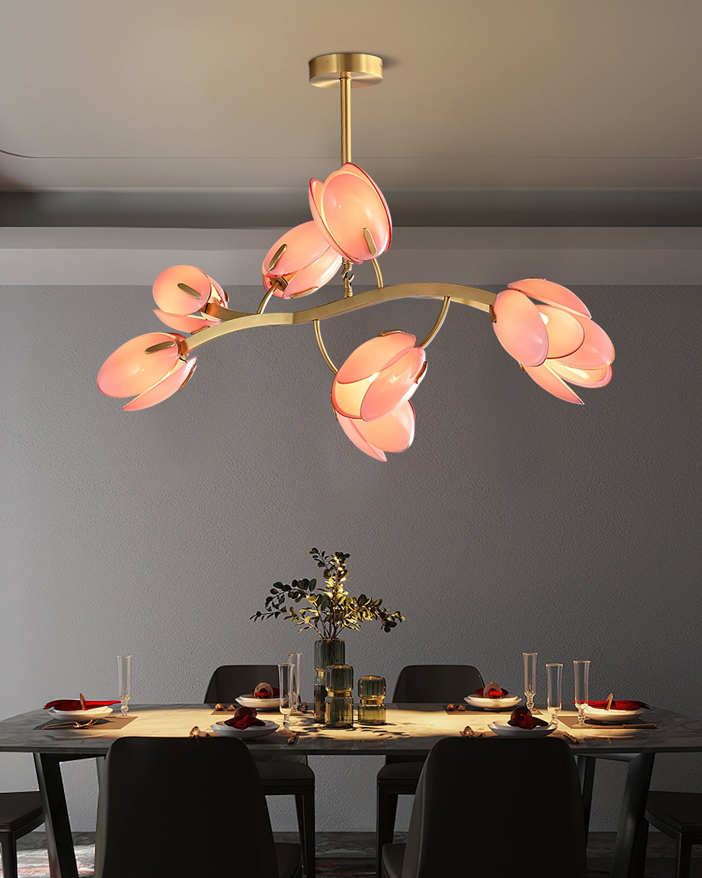 Belluno Chandelier | Brass & Opal Glass | 3, 5, or 8 Lights