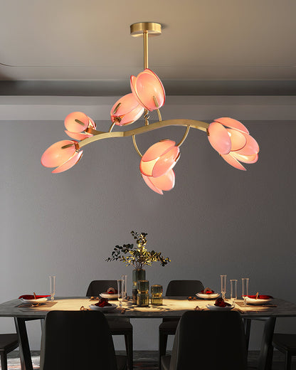 Belluno Chandelier | Brass & Opal Glass | 3, 5, or 8 Lights