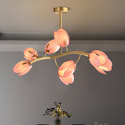 Belluno Chandelier | Brass & Opal Glass | 3, 5, or 8 Lights