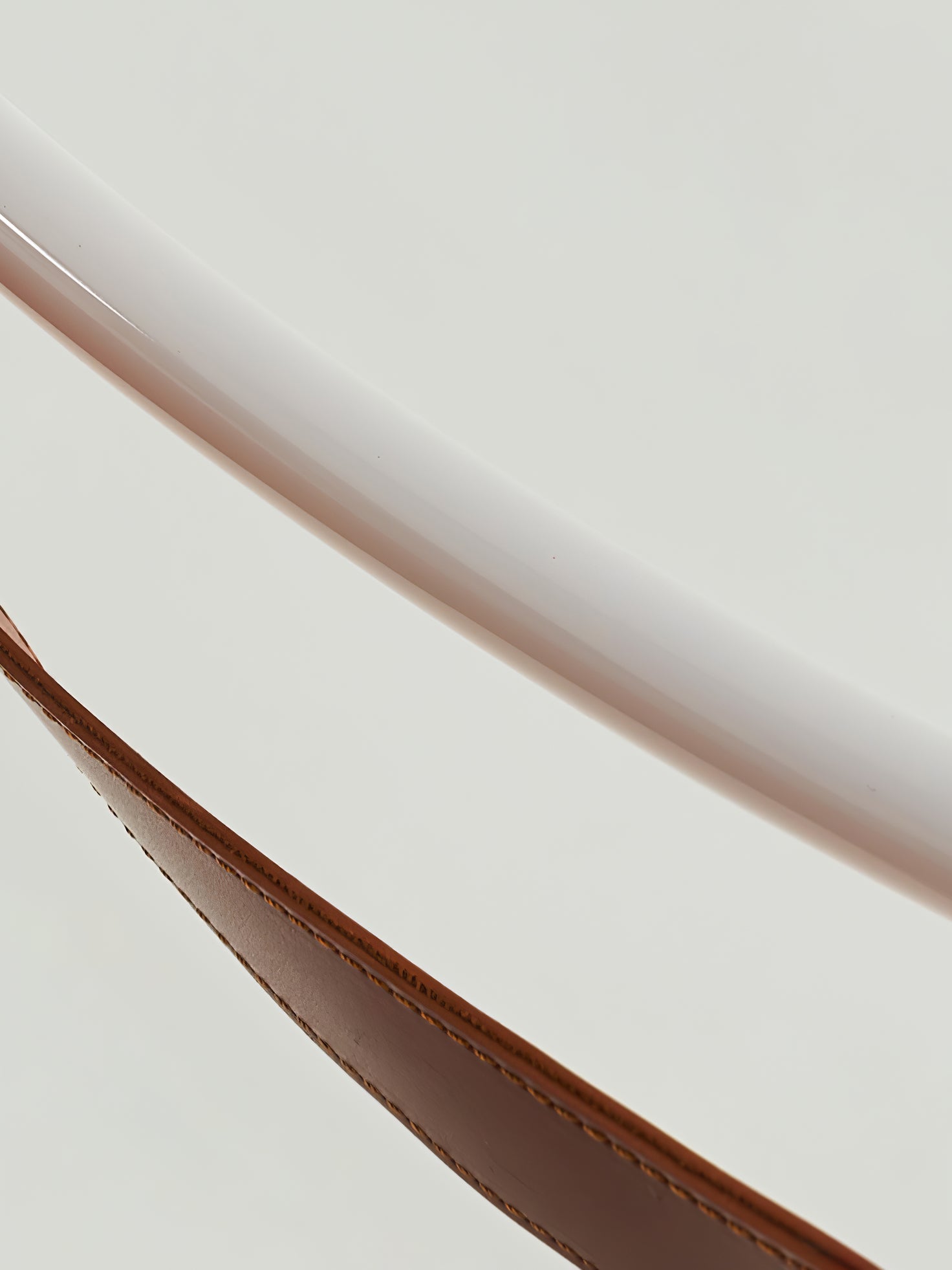 Belt Pendant Lamp | Leather & Acrylic | Black or Brown, Adjustable Length
