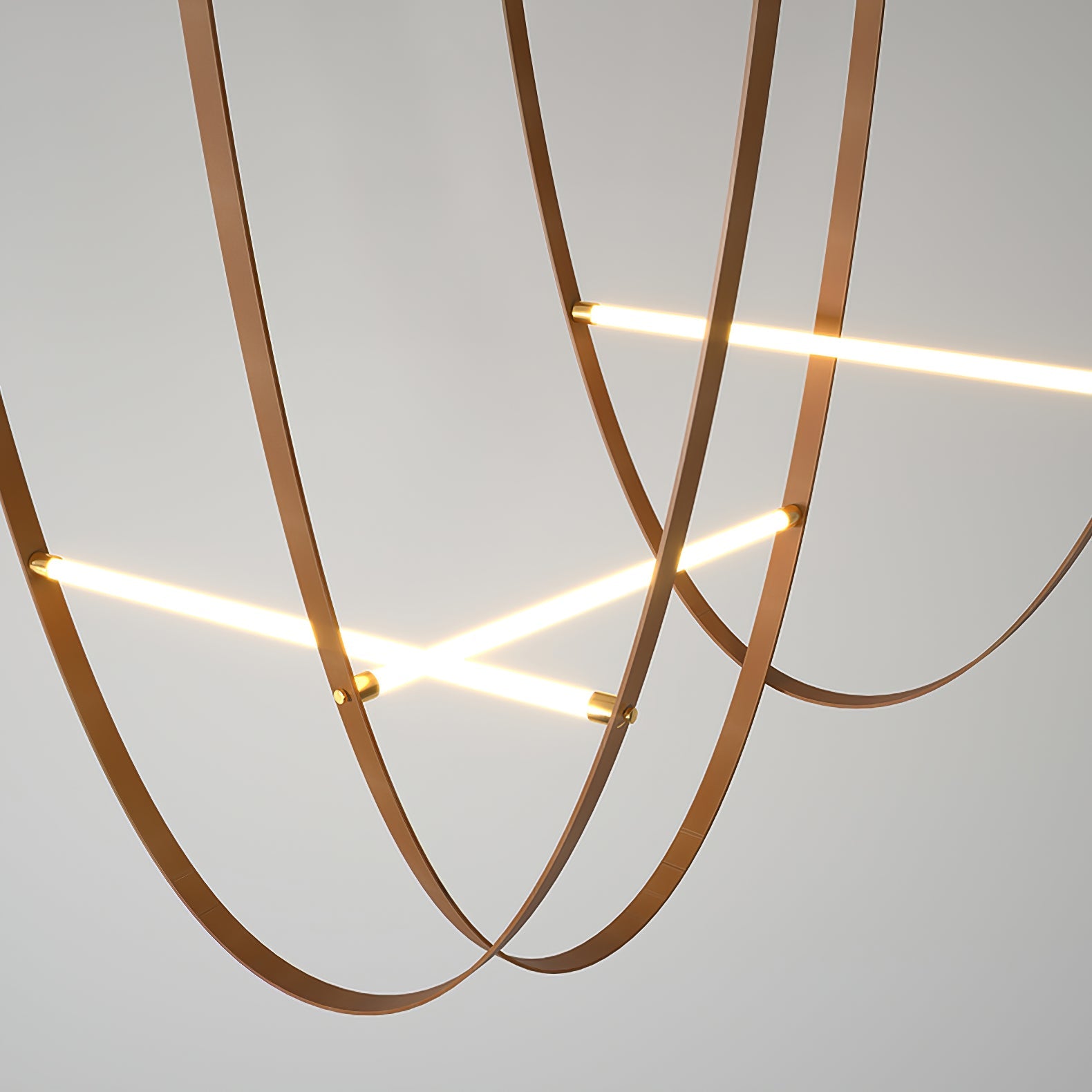 Belt Pendant Lamp | Leather & Acrylic | Black or Brown, Adjustable Length