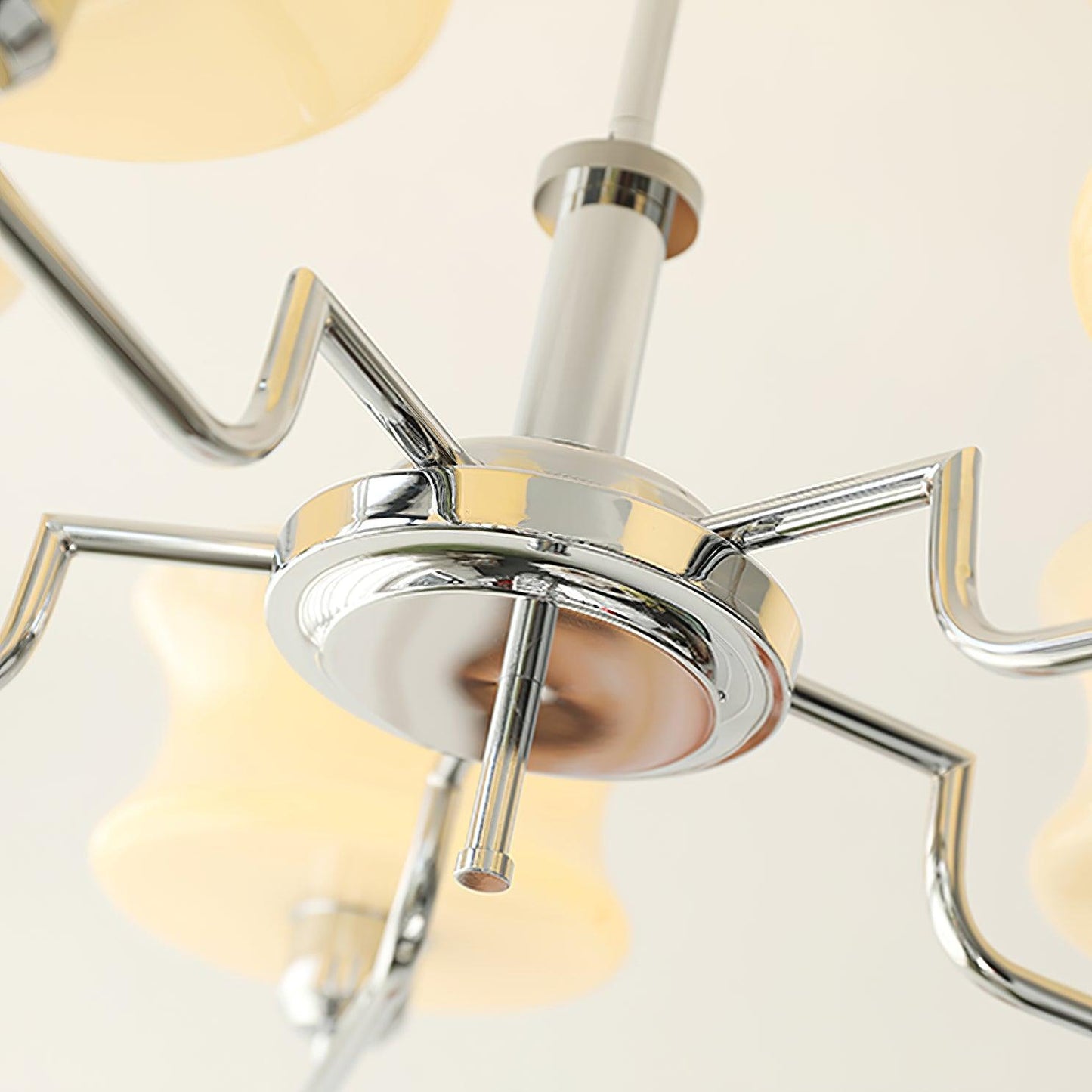 Belue Chandelier | Vintage Gold Metal & Glass | 3 or 5 Heads