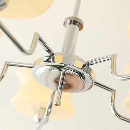 Belue Chandelier | Vintage Gold Metal & Glass | 3 or 5 Heads