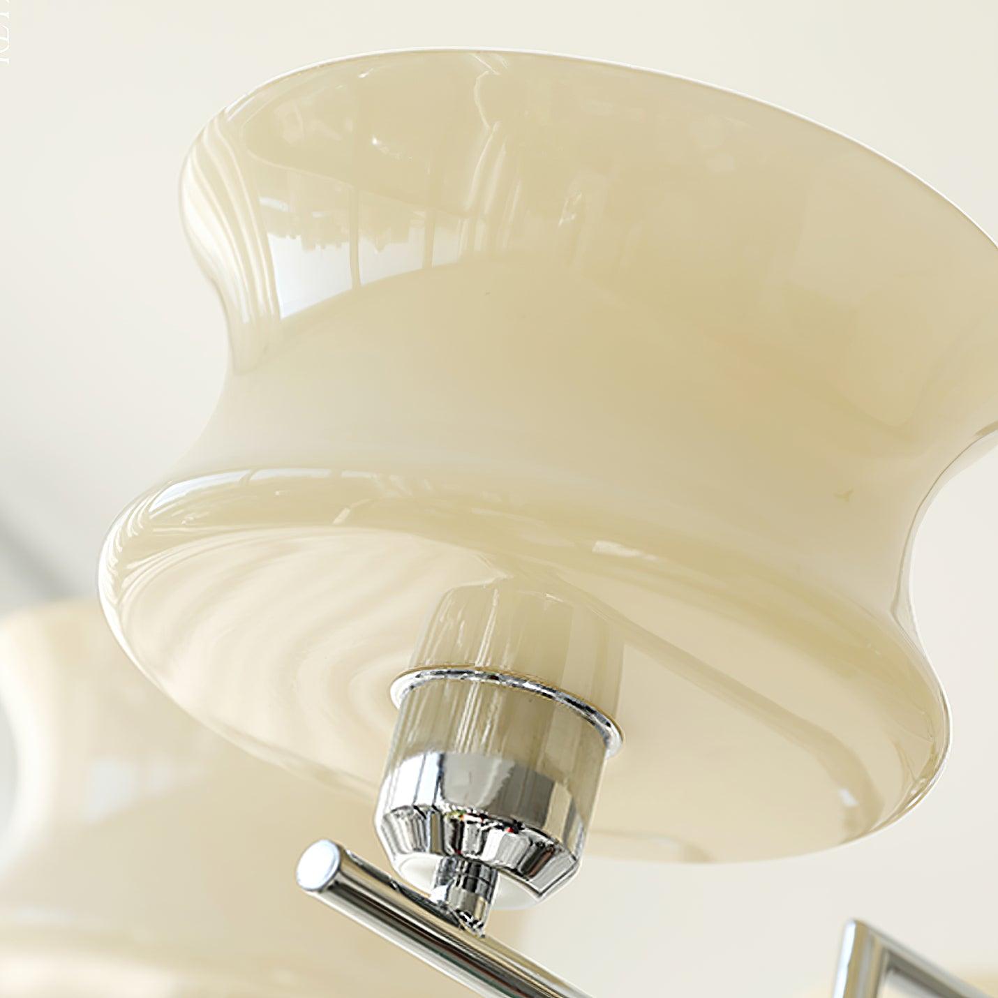 Belue Chandelier | Vintage Gold Metal & Glass | 3 or 5 Heads