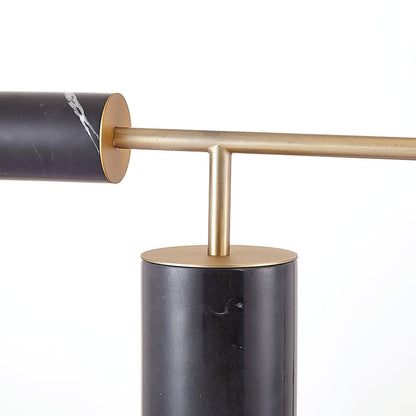 Bendik Ceramic Desk Lamp | Metal, Glass, Marble | Black+Gold, White+Gold