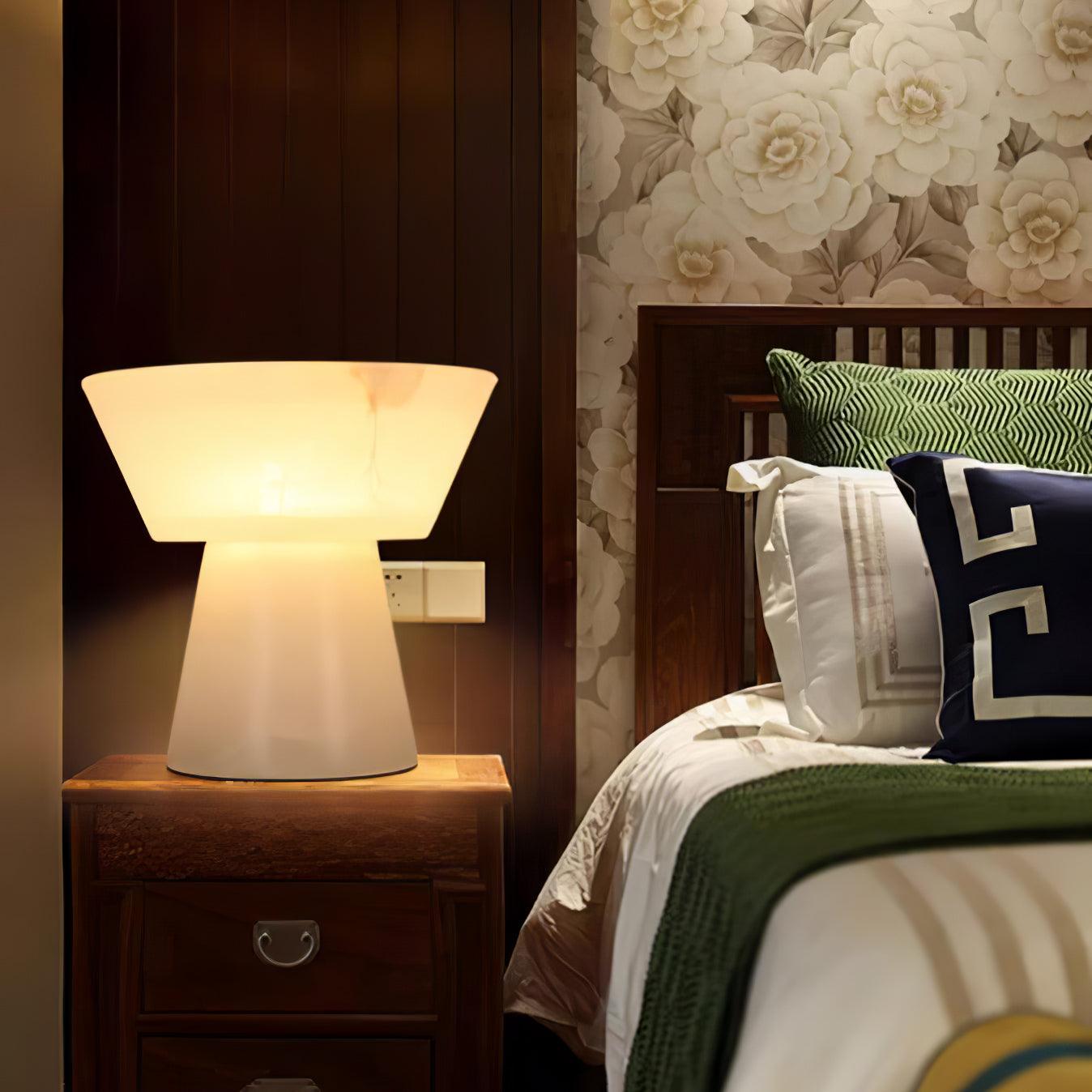 Beta Marble Table Lamp | Brass & Marble | White