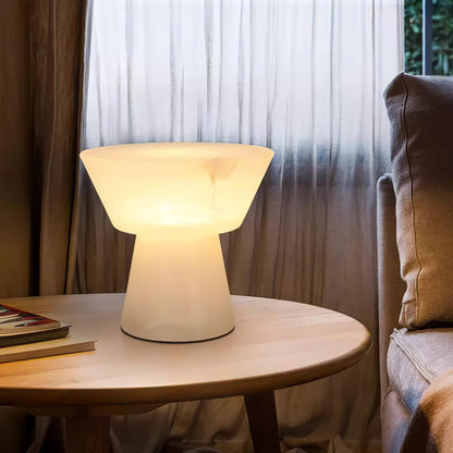 Beta Marble Table Lamp | Brass & Marble | White