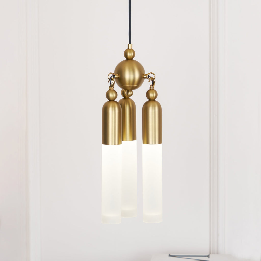 Bettany Pendant Light | Copper Metal & Acrylic | 16cm Diameter