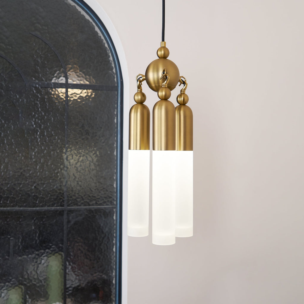 Bettany Pendant Light | Copper Metal & Acrylic | 16cm Diameter