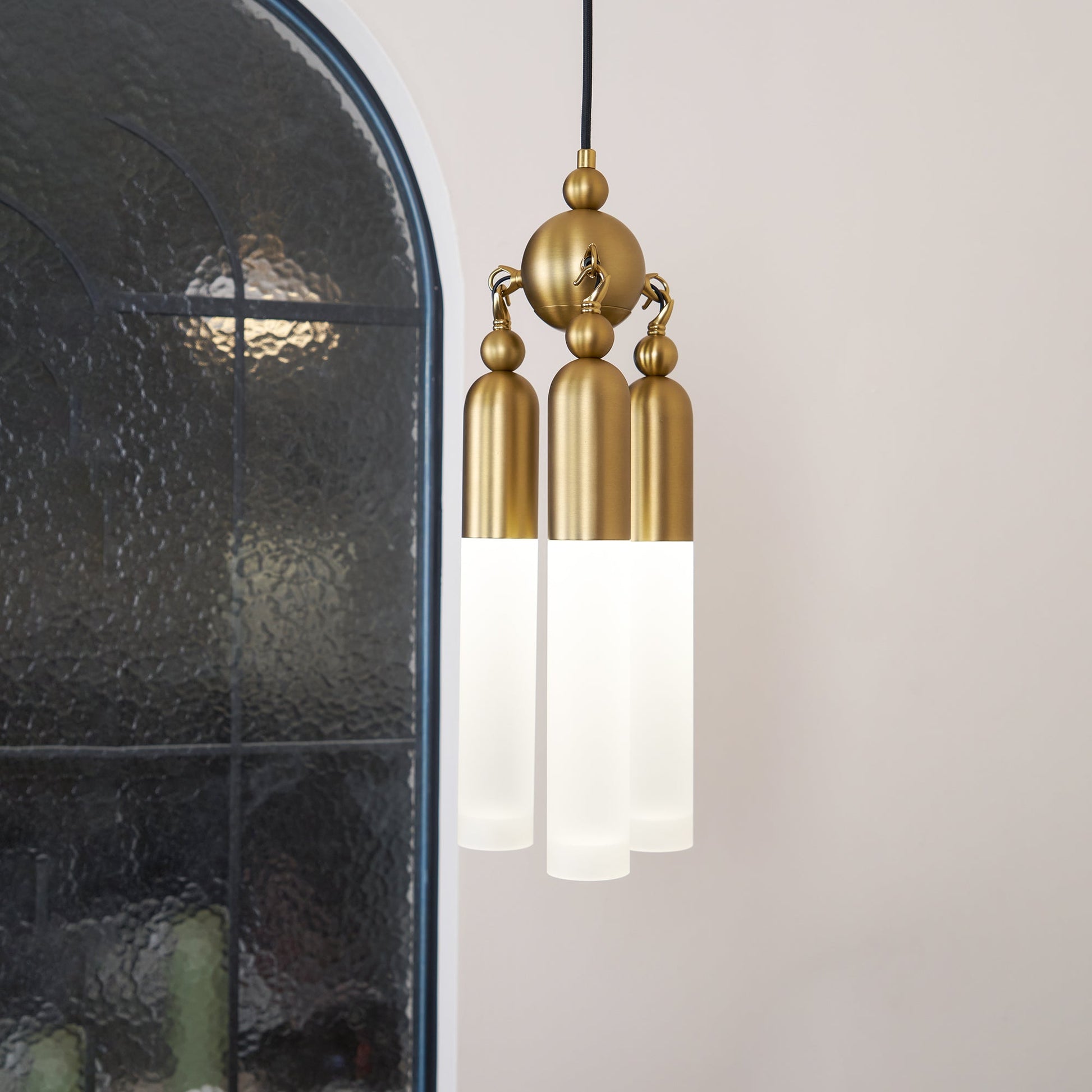 Bettany Pendant Light | Copper Metal & Acrylic | 16cm Diameter