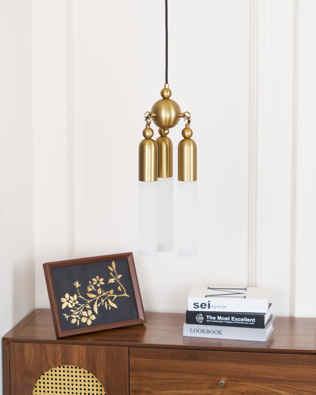 Bettany Pendant Light | Copper Metal & Acrylic | 16cm Diameter