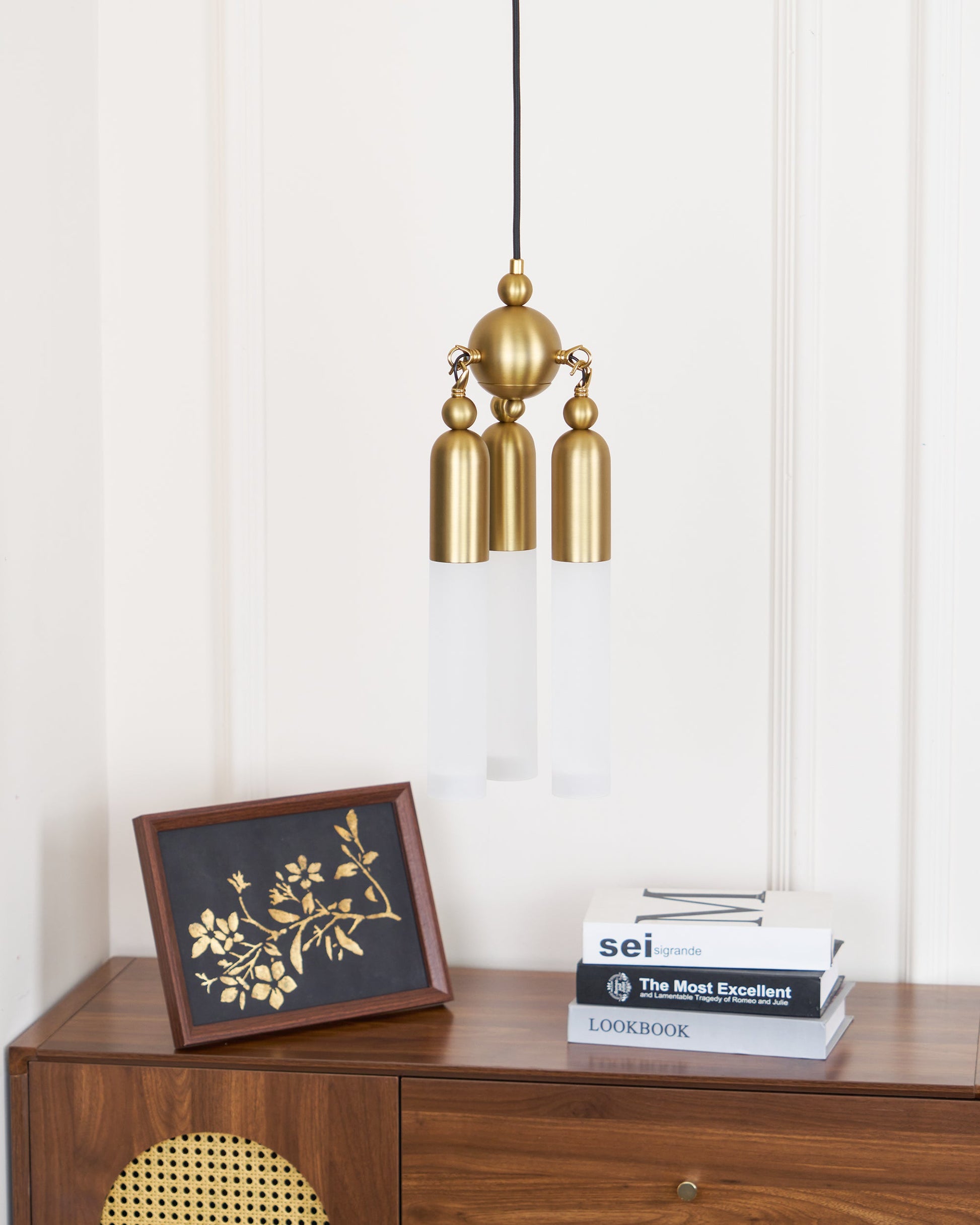 Bettany Pendant Light | Copper Metal & Acrylic | 16cm Diameter
