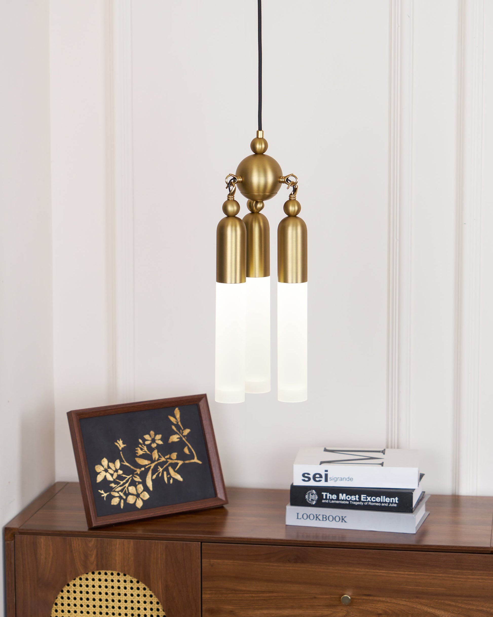Bettany Pendant Light | Copper Metal & Acrylic | 16cm Diameter