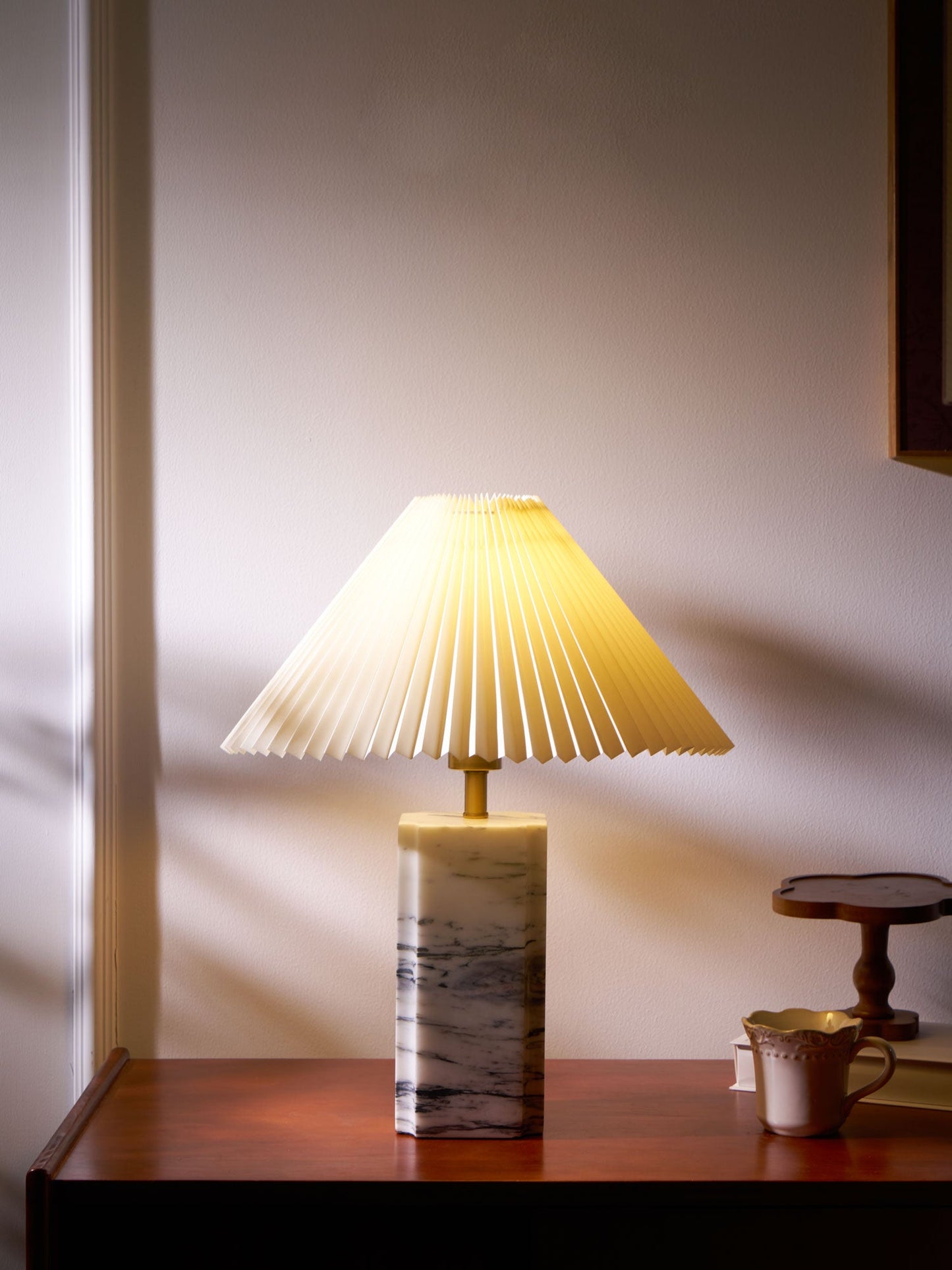 Bianca Marble Table Lamp | Marble | White