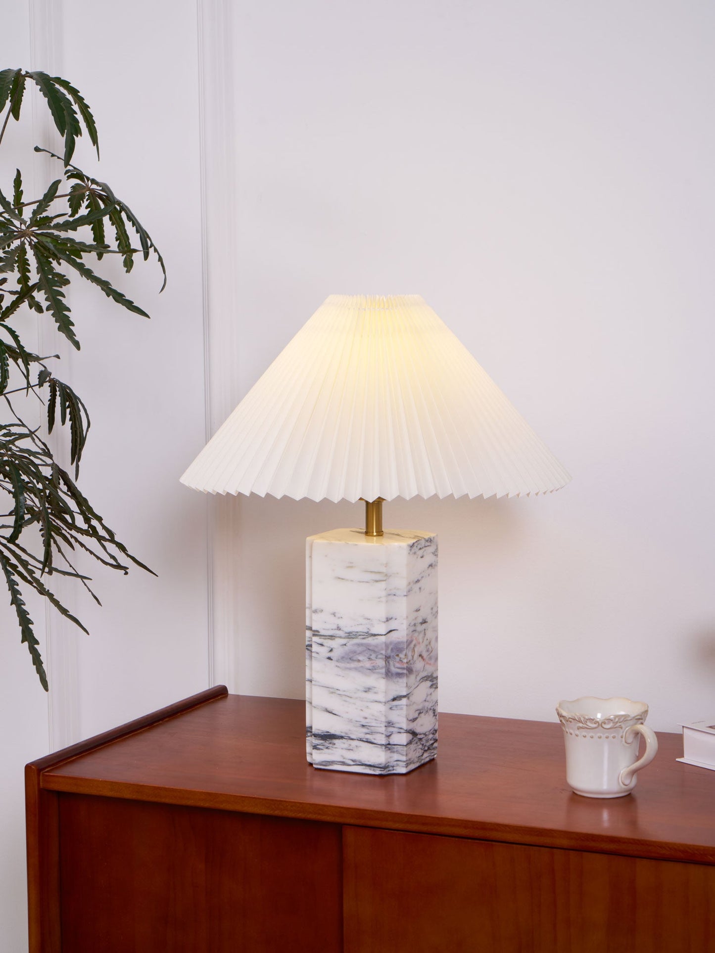 Bianca Marble Table Lamp | Marble | White