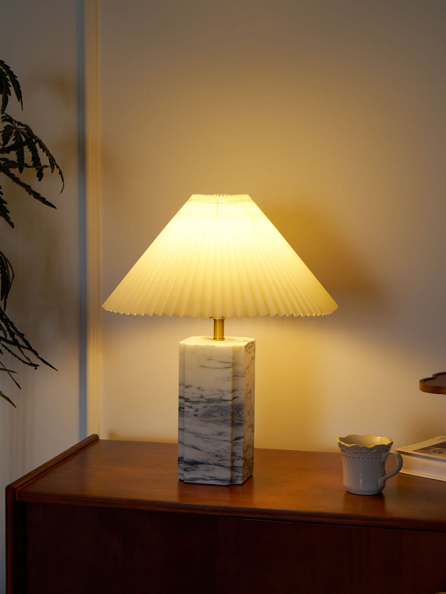 Bianca Marble Table Lamp | Marble | White