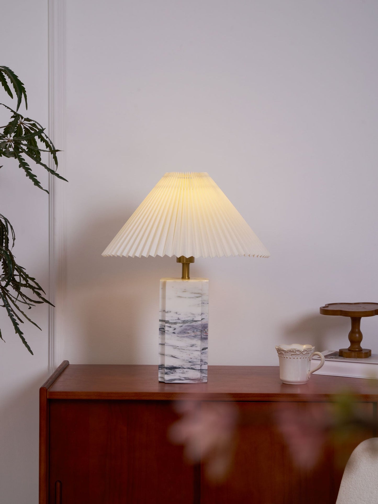 Bianca Marble Table Lamp | Marble | White