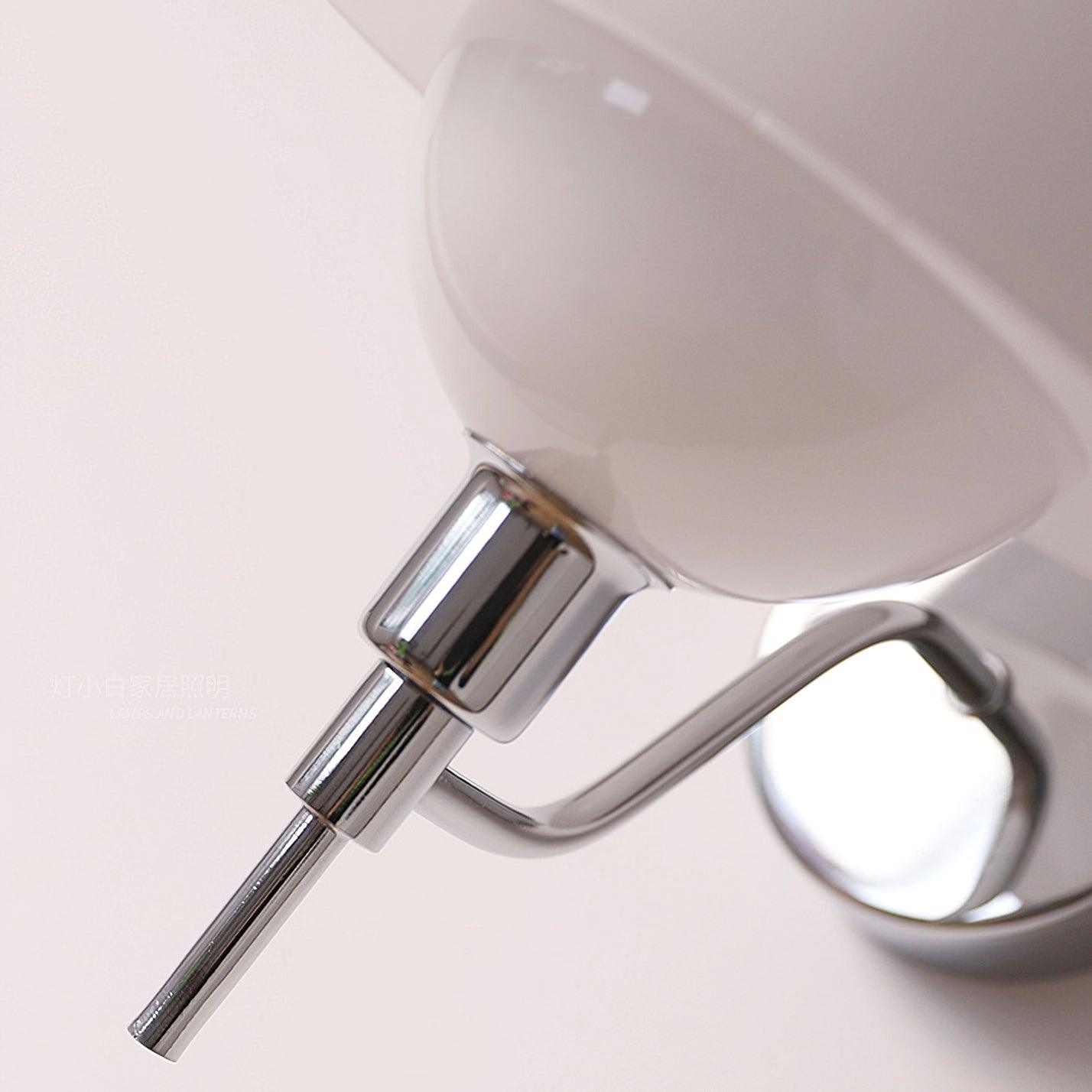 Bidle Wall Light | Chrome Metal | White Shade