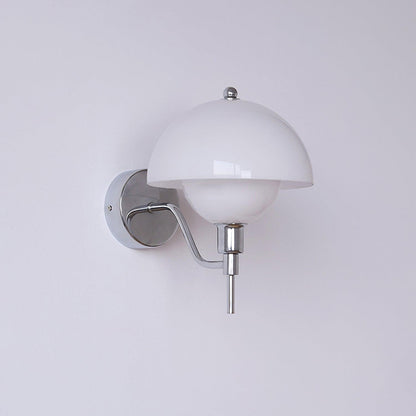 Bidle Wall Light | Chrome Metal | White Shade