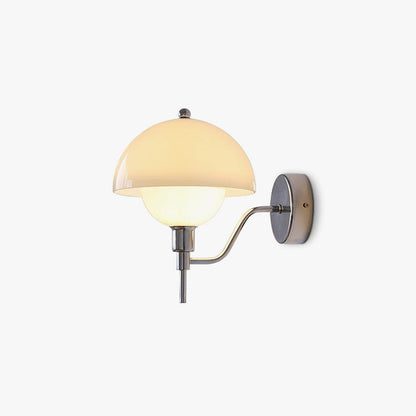 Bidle Wall Light | Chrome Metal | White Shade