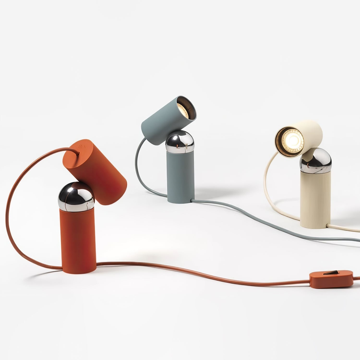 Bilboquet Table Lamp | Metal & Plastic | Red, Green, Beige