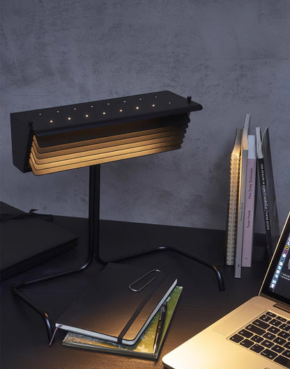 Xalor Table Lamp | Metal | Black and White