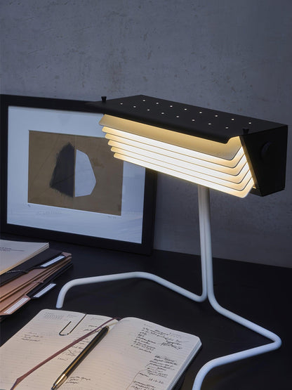 Xalor Table Lamp | Metal | Black and White