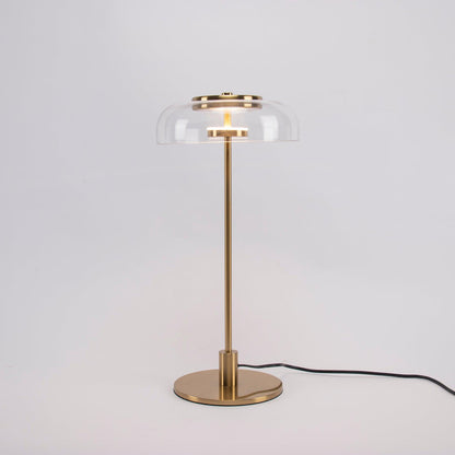Solara Table Lamp | Brass & Glass | Clear or Grey Shade