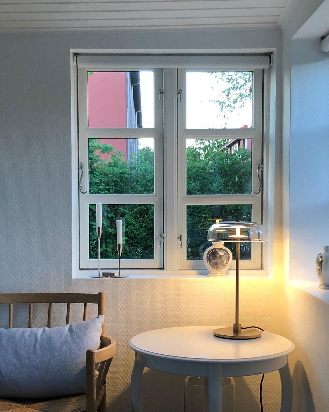 Solara Table Lamp | Brass & Glass | Clear or Grey Shade