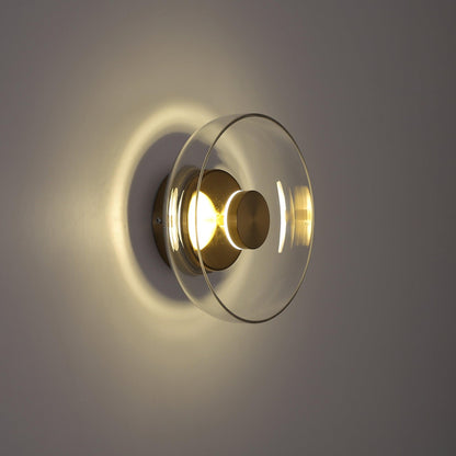 Glimmera Wall Light | Brass & Glass | 10cm Diameter