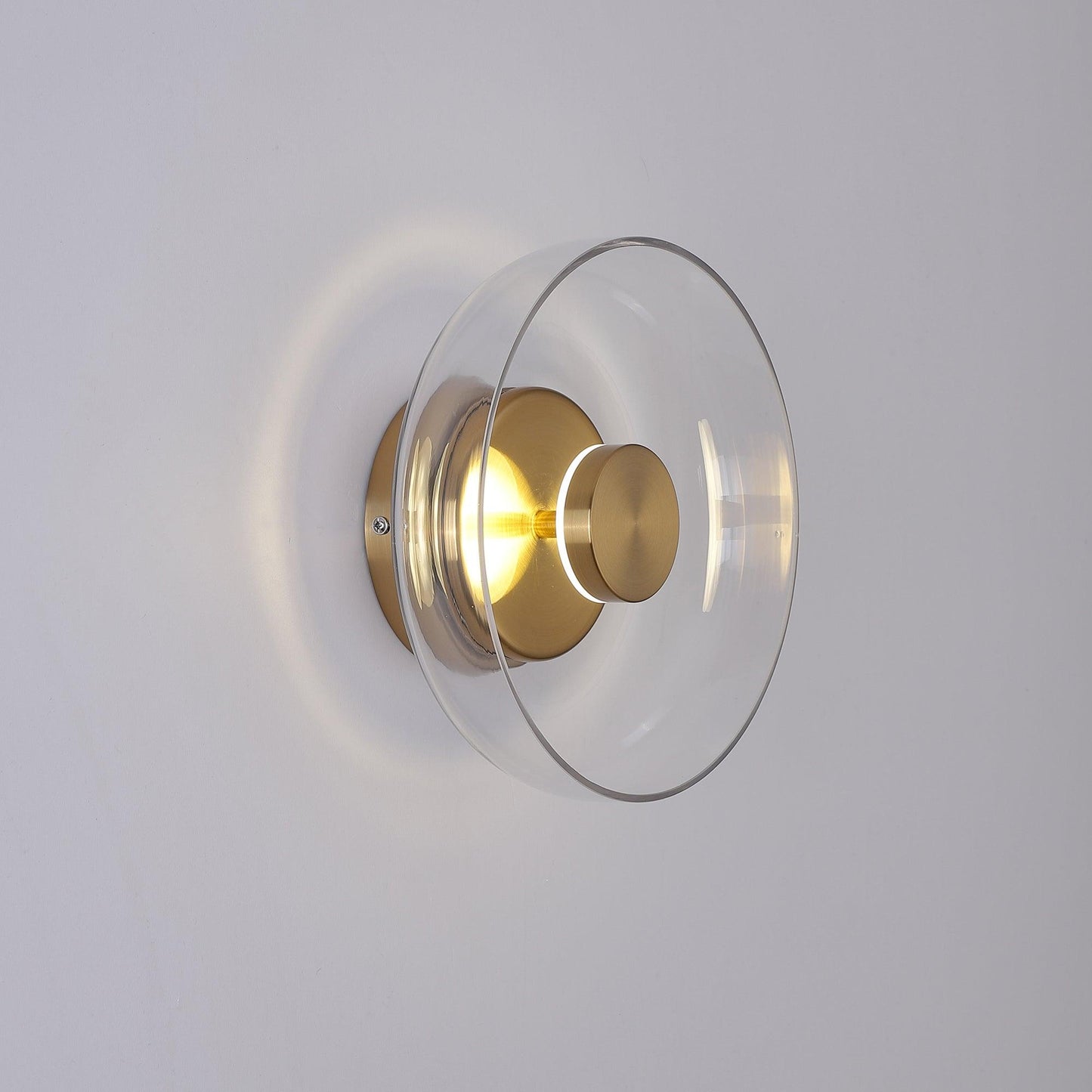 Glimmera Wall Light | Brass & Glass | 10cm Diameter