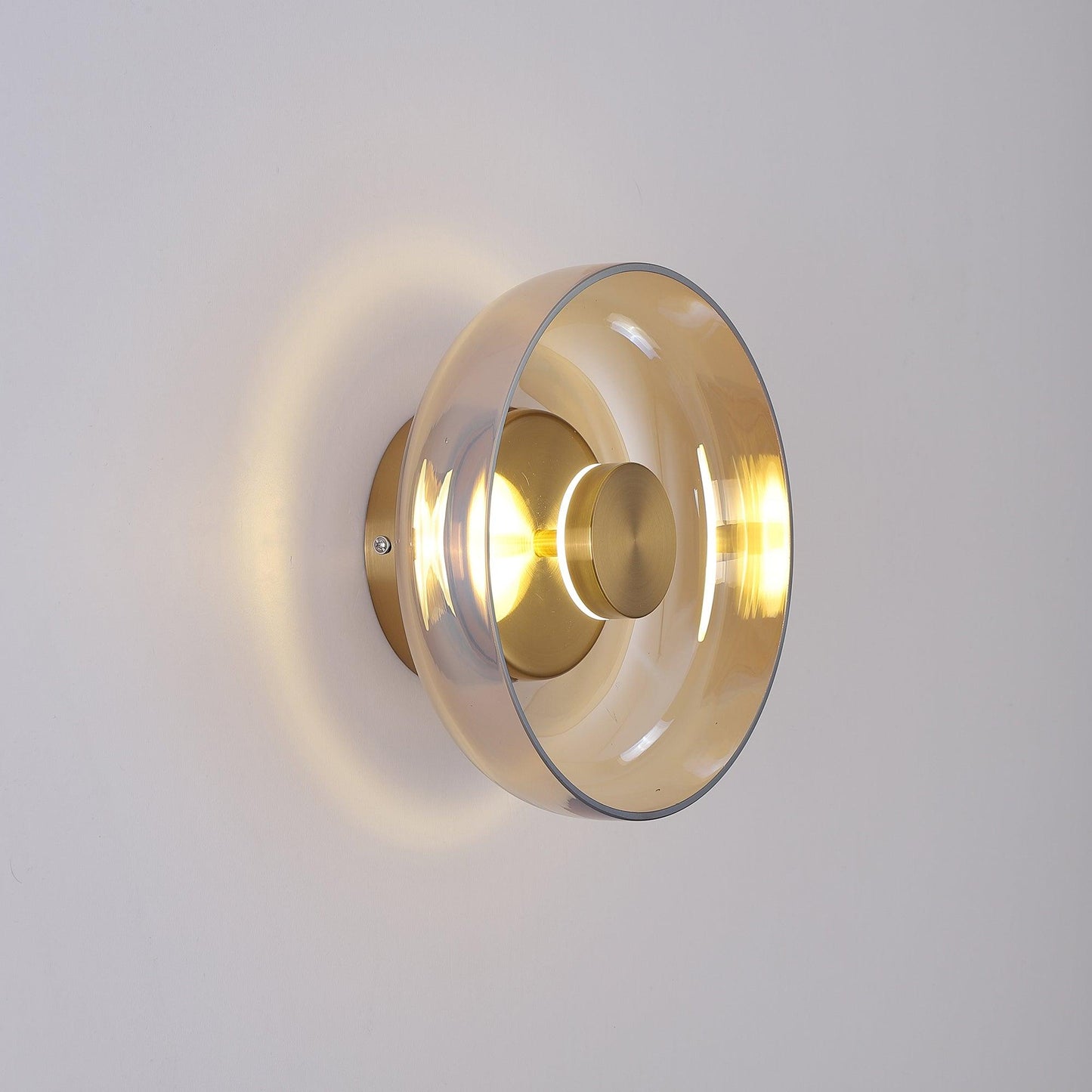 Glimmera Wall Light | Brass & Glass | 10cm Diameter