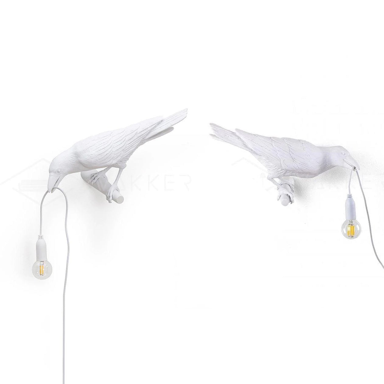 Bird Wall Light | Resin & Metal | Set of 2 (Left & Right)