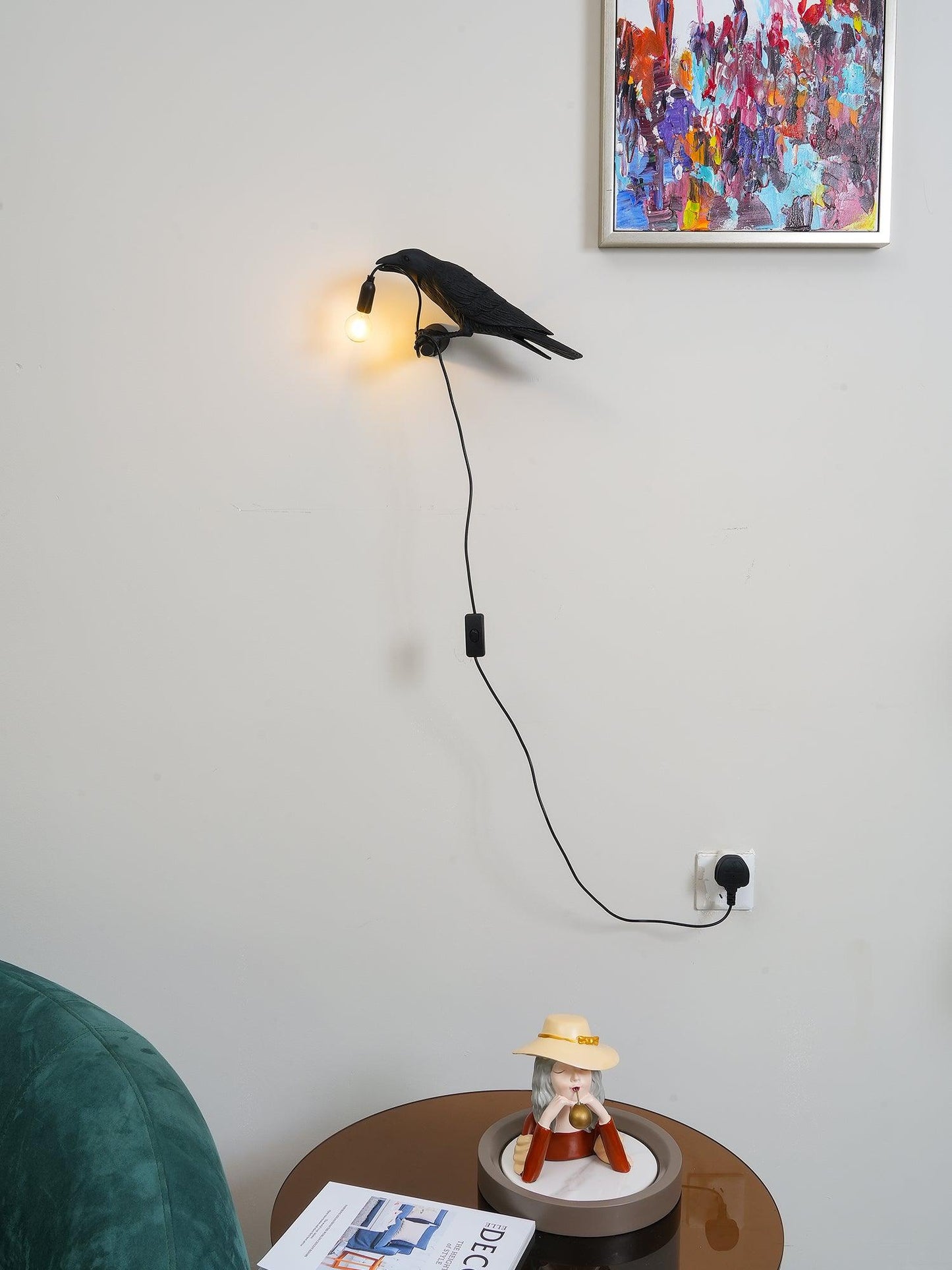 Bird Wall Light | Resin & Metal | Set of 2 (Left & Right)