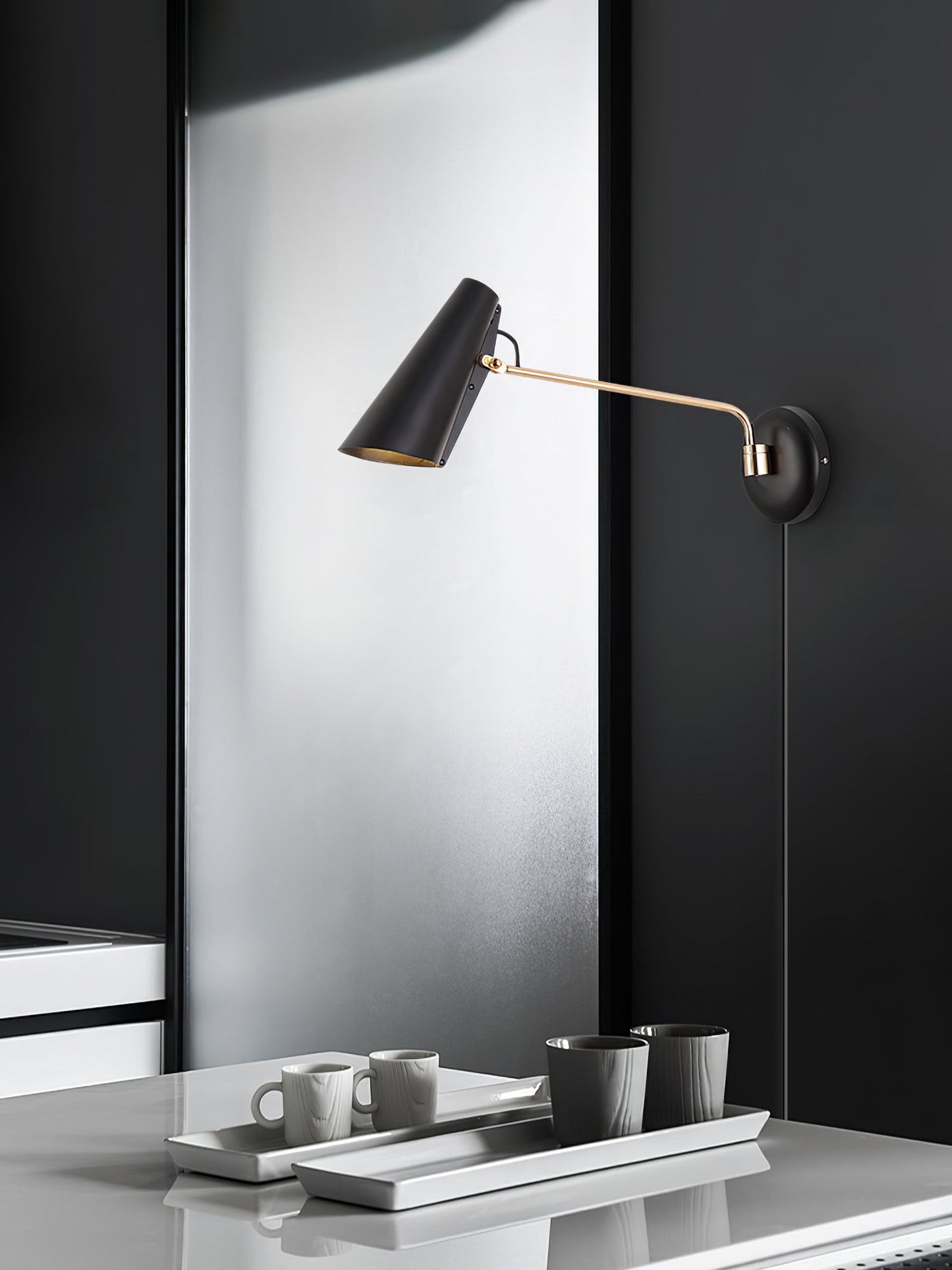 Birdy Wall Lamp | Steel, Aluminum | Gold, Red, Gray, Black