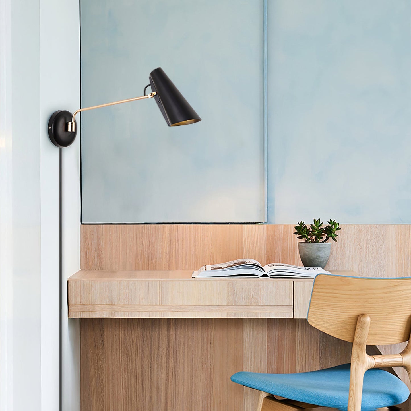 Birdy Wall Lamp | Steel, Aluminum | Gold, Red, Gray, Black