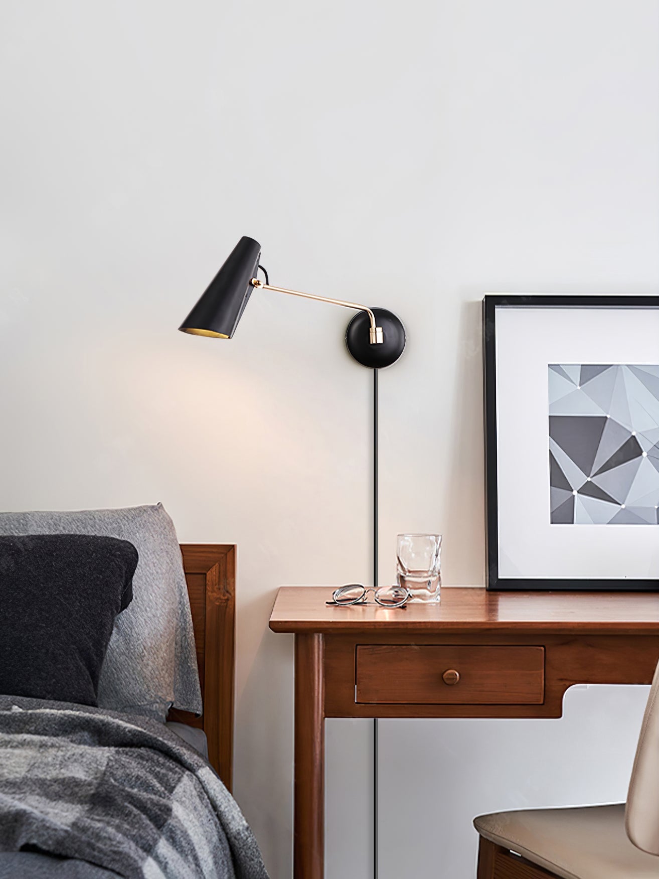 Birdy Wall Lamp | Steel, Aluminum | Gold, Red, Gray, Black
